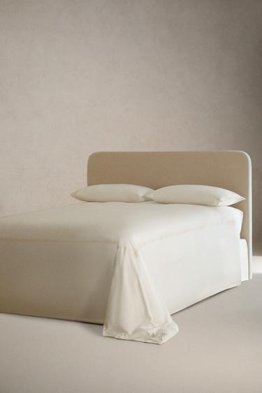 EMBROIDERED SATEEN DUVET COVER - Oyster-white by Zara - Image 1