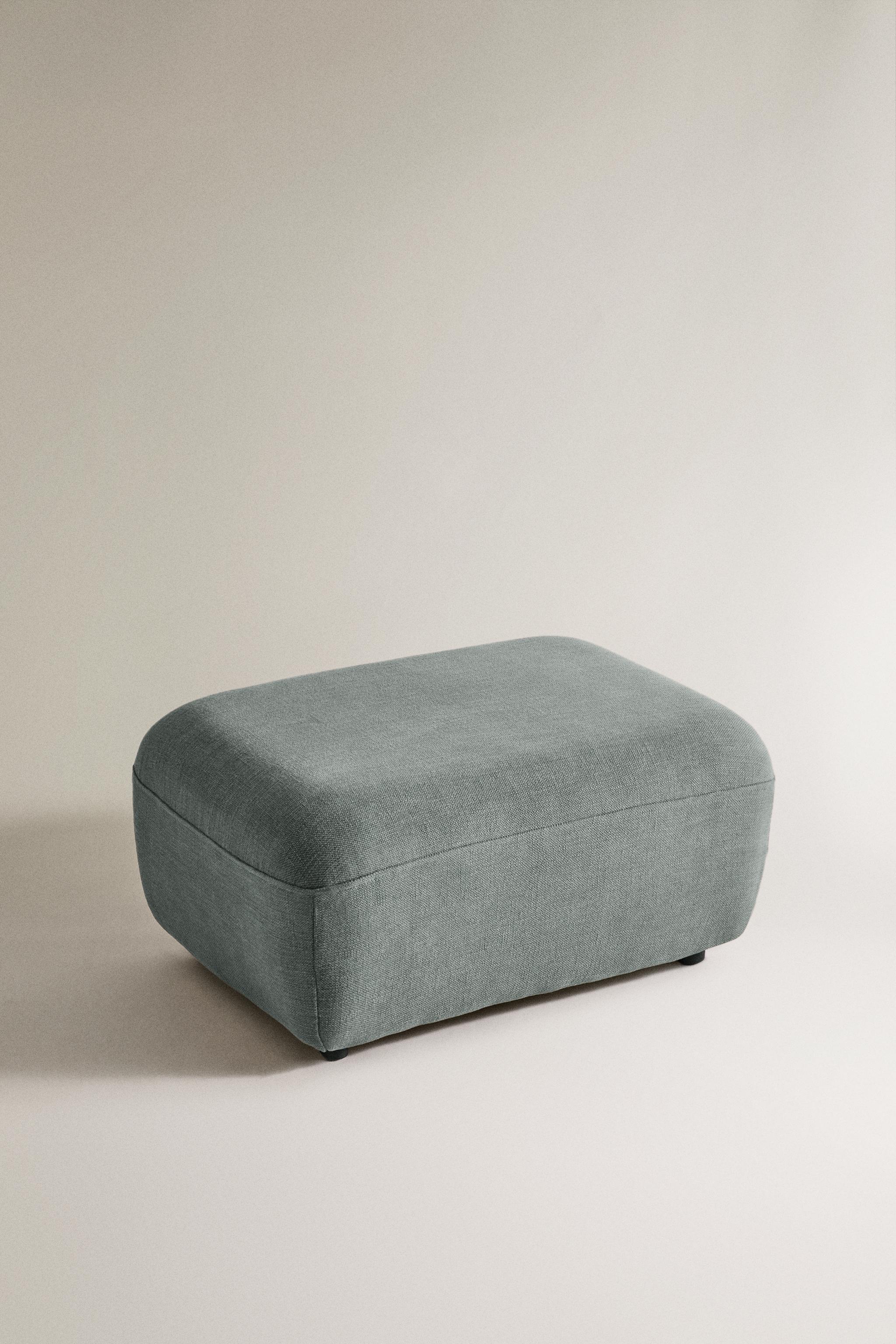 COTTON FOOTSTOOL — Duck blue