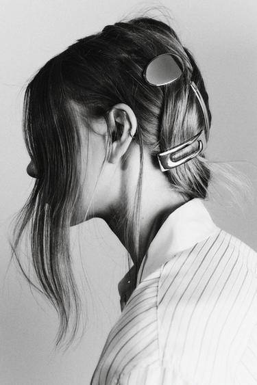 3-PACK GEOMETRIC METAL HAIR CLIPS — Golden 2