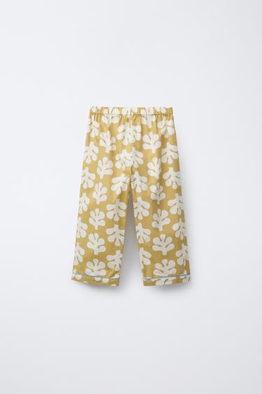 3-6 YEARS/ SHAPES PRINT SHIRT AND TROUSER PYJAMAS - Green by Zara - Image 4
