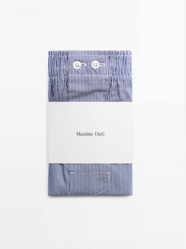 Calzoncillo rayas 100% algodón - Marino de Zara