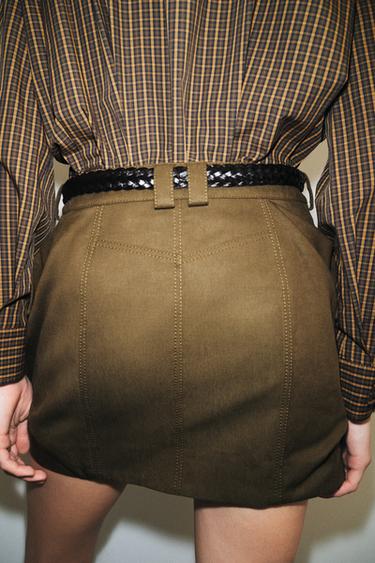 ZW COLLECTION SHORT CARGO SKIRT - Khaki by Zara - Image 2
