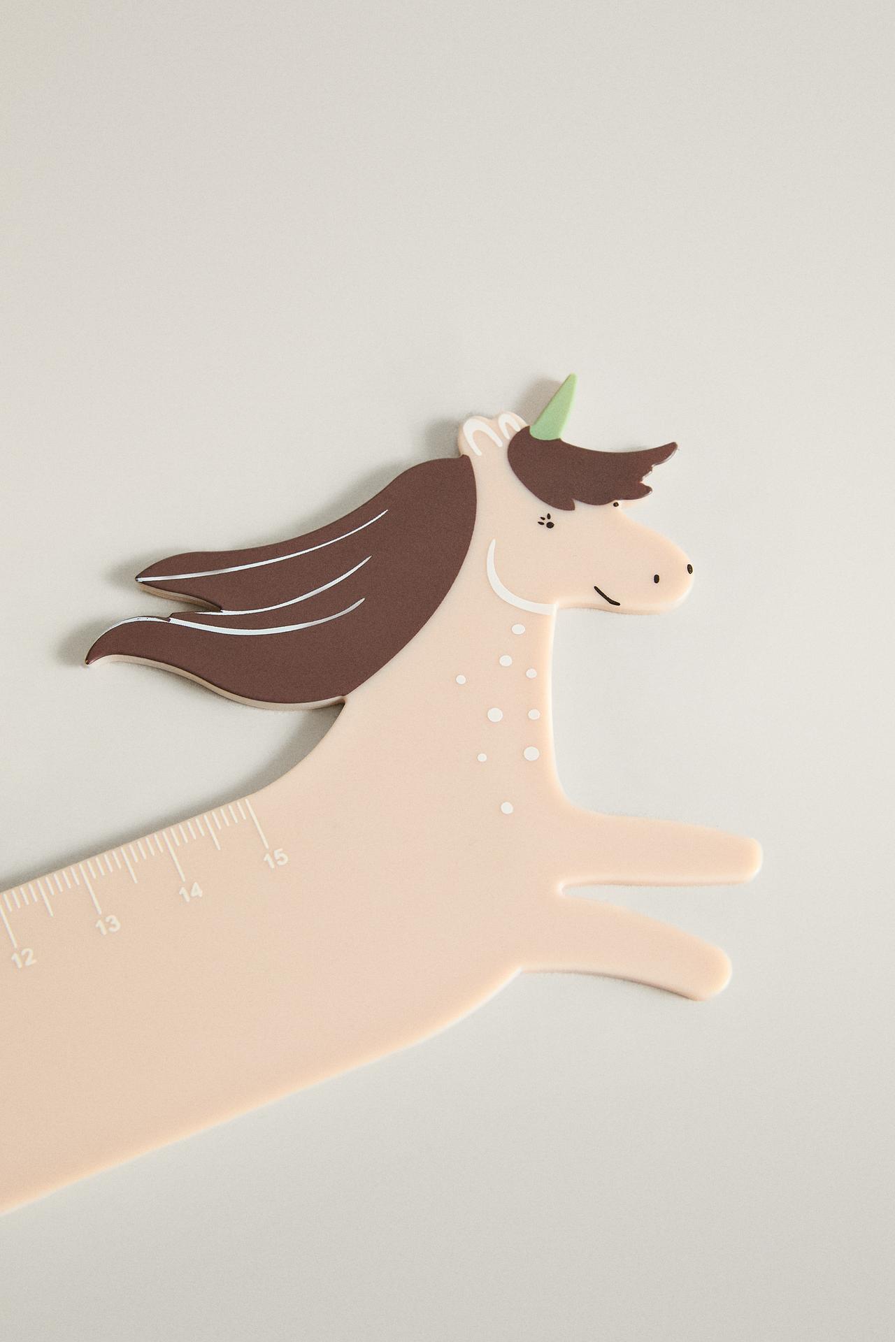 KIDS' UNICORN RULER — Multicolored
