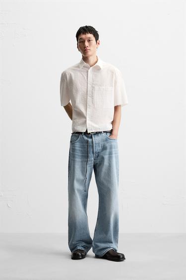 CAMICIA A RIGHE - Bianco sporco di Zara - Immagine 0