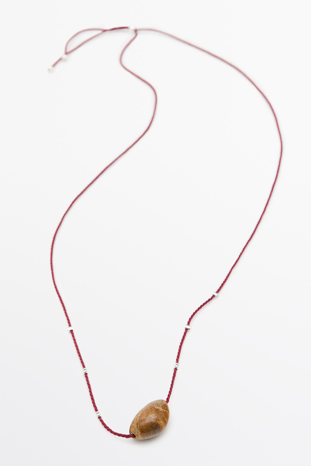 Irregular Gem Necklace — Red
