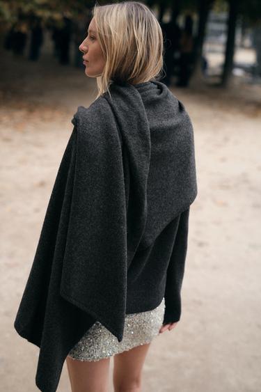 BASIC PLAIN SCARF - Grey by Zara - Image 0