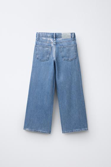 JEAN LARGE EFFET BRILLANT - Bleu de Zara - Image 1