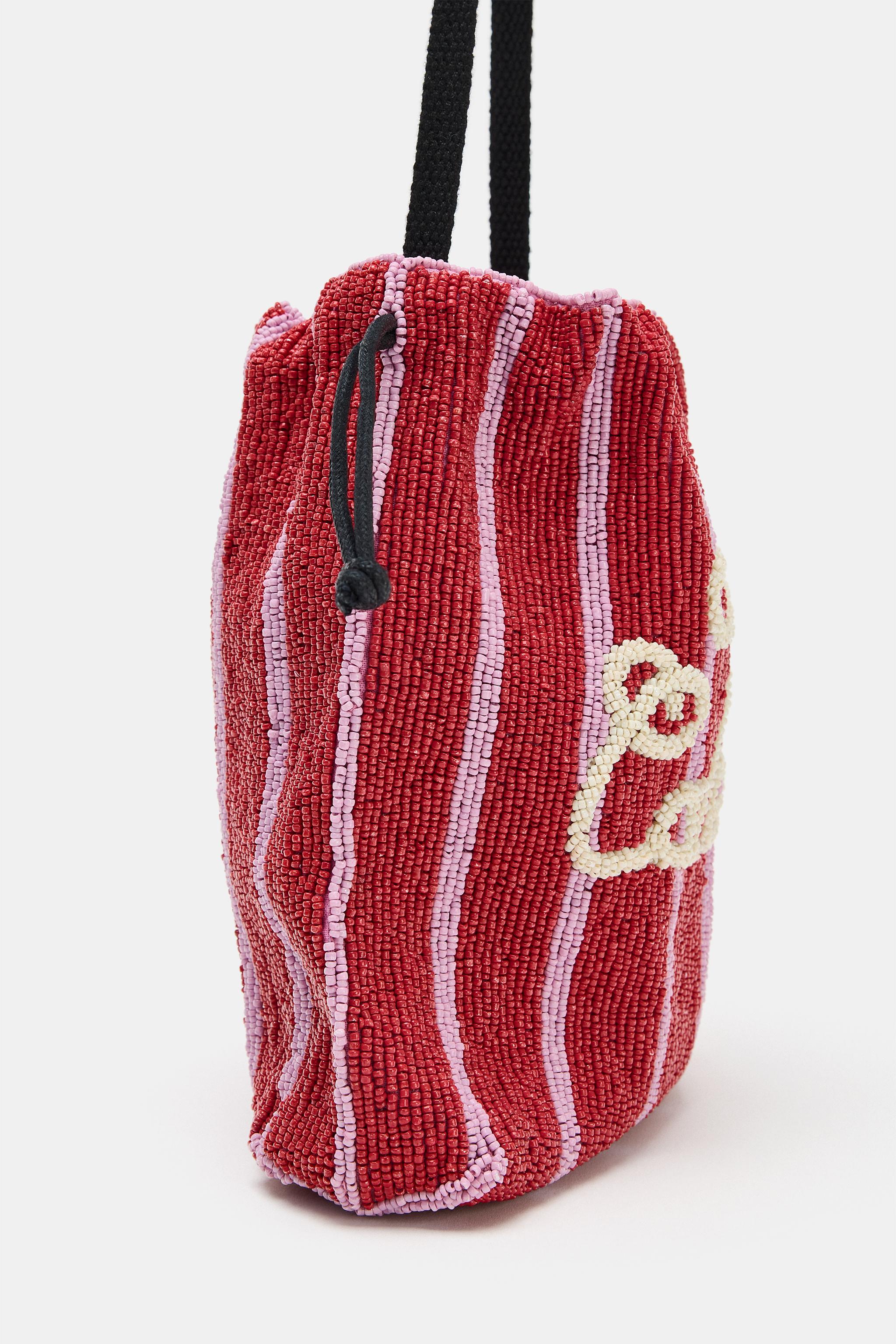BEADED BUCKET BAG