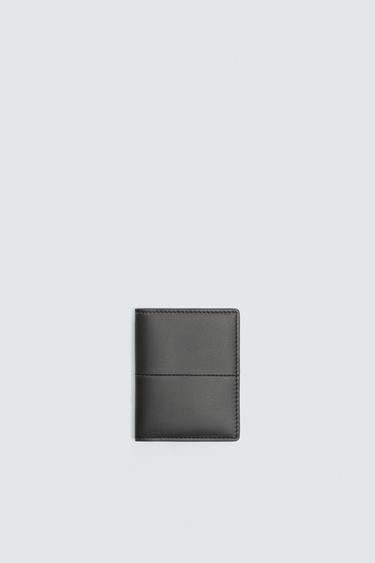 LEATHER CARD HOLDER - Black by Zara