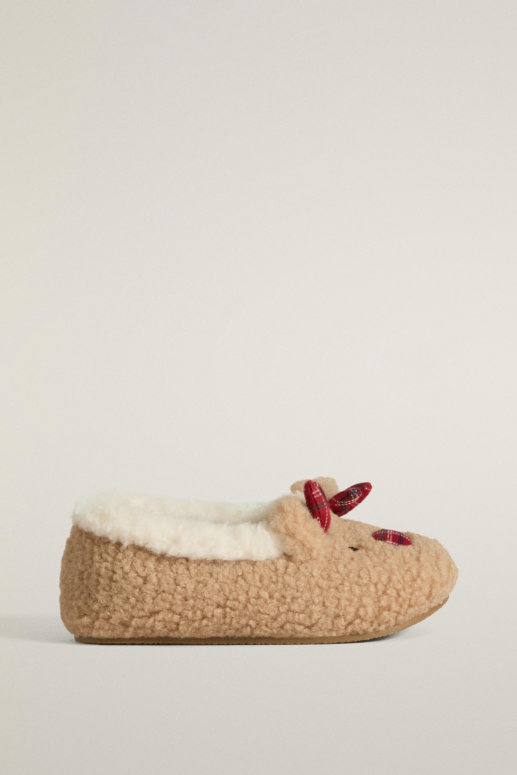 KIDS CHRISTMAS REINDEER SLIPPERS