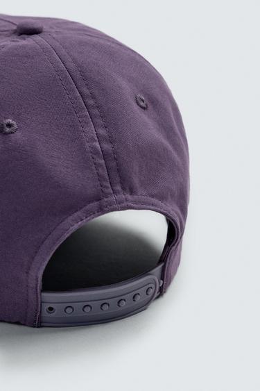 CASQUETTE DÉLAVÉE TEXTE BRODÉ CONTRASTE - Violet de Zara - Image 6