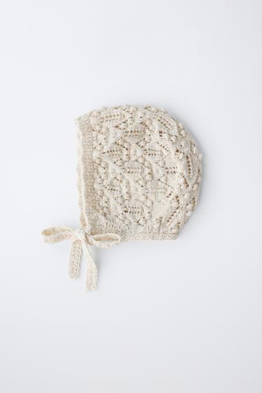 LINEN BLEND KNIT HOOD - Light beige by Zara - Image 3