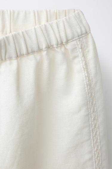 EMBROIDERED TROUSERS - Ecru by Zara - Image 2