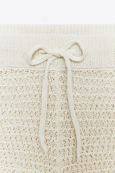 KNIT SHORTS - Ecru by Zara - Image 9