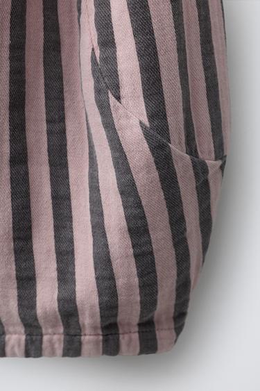 STRIPED SAROUEL TROUSERS - Grey by Zara - Image 3