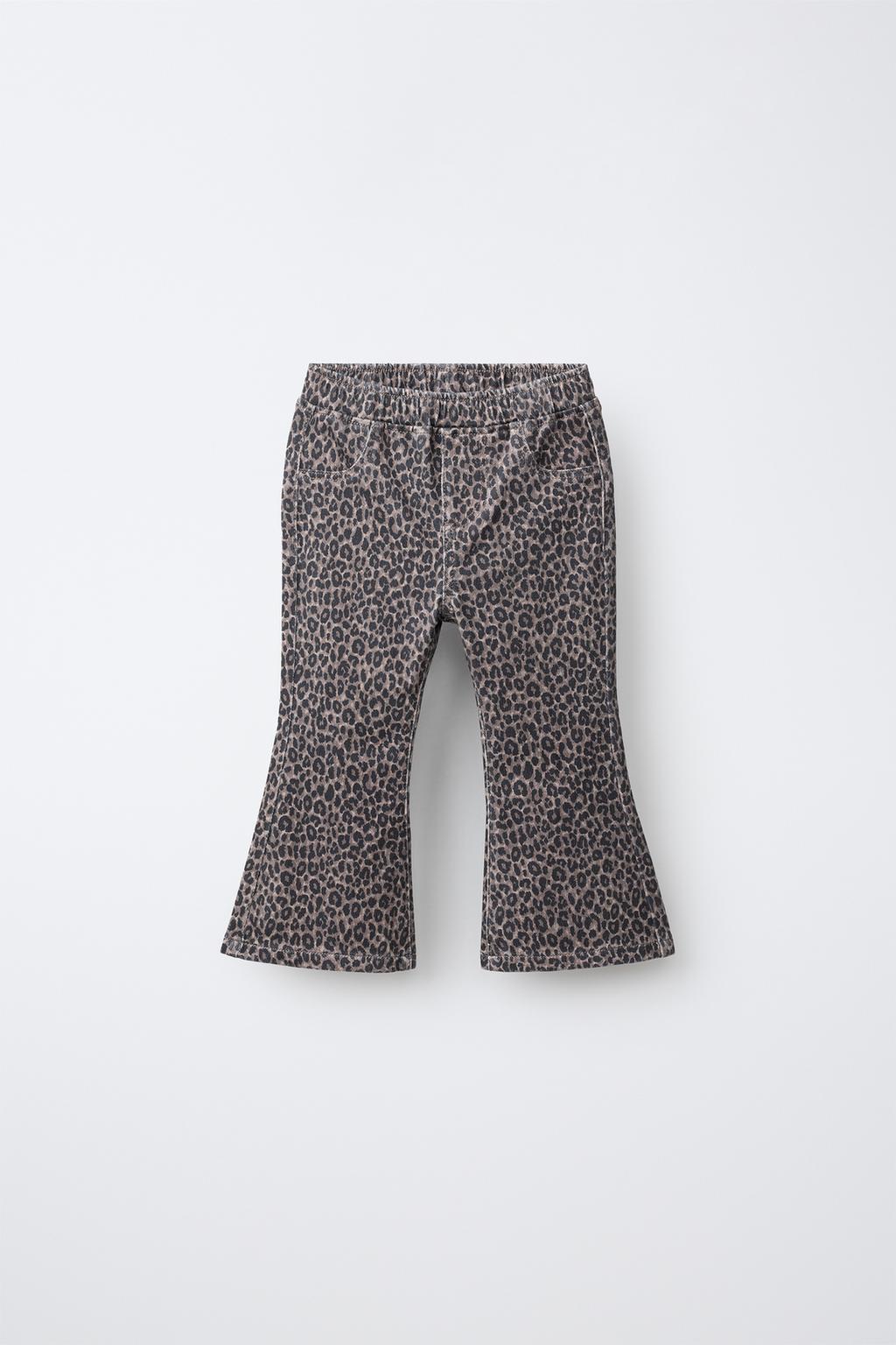 Zara Animal print flare cins şalvar