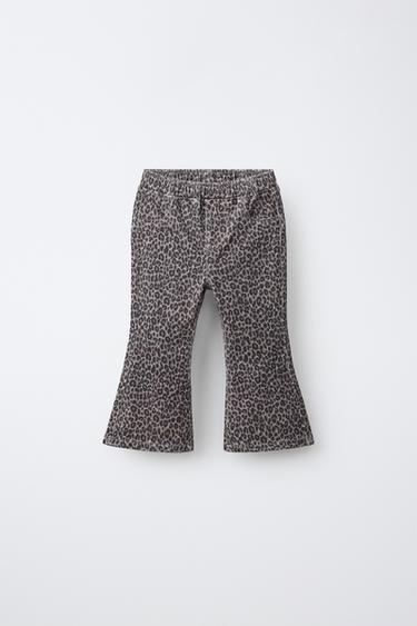 JEANS FLARE ANIMAL PRINT - Negro de Zara - Imagen 0