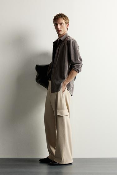 PANTALÓN CARGO RELAXED FIT - Tostado de Zara