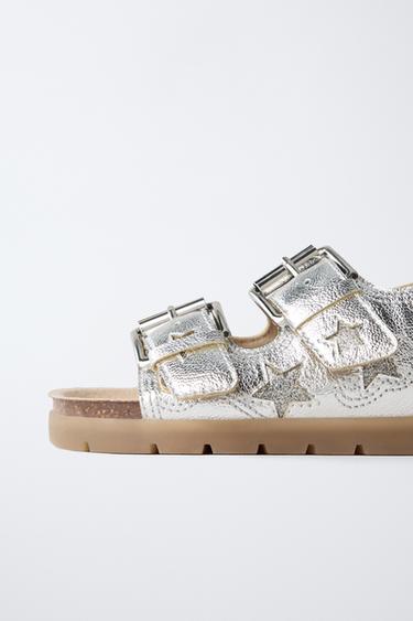 METALLIC STAR SANDALS - Silver by Zara - Image 5