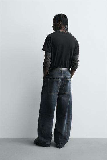 WASHED BALLOON FIT JEANS - Blue / Grey by Zara - Image 2