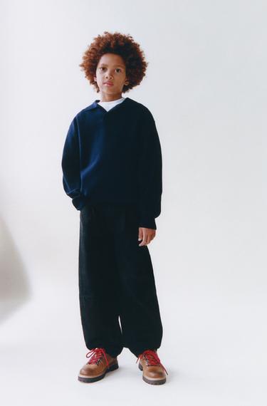 BALLOON FIT DARTED TROUSERS - Black by Zara