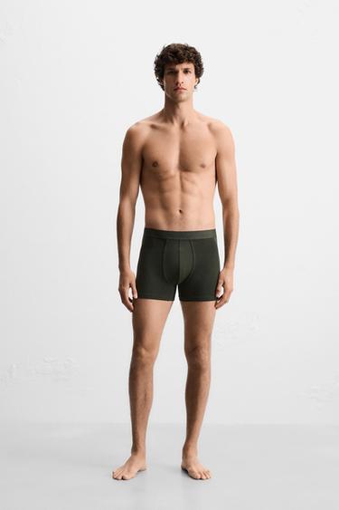 BASIC BOXER BRIEFS PACK OF 3 - Khaki by Zara