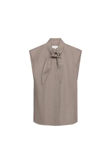 Zara ZW COLLECTION 飾結襯衫 - 灰色