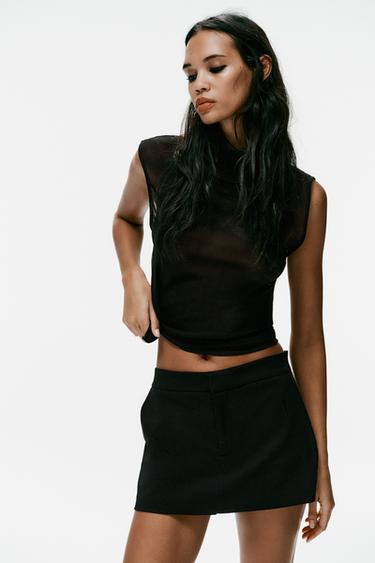 HIGH NECK TOP — Black 1