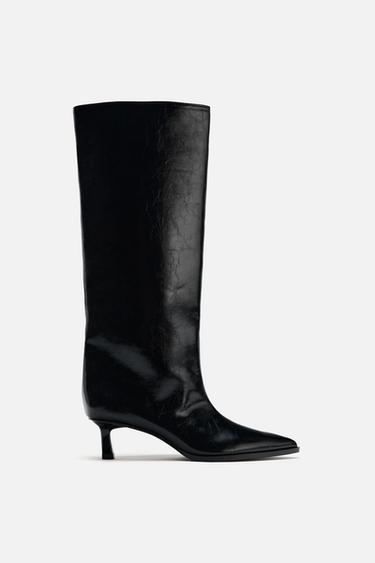 KITTEN HEEL BOOTS - Black by Zara