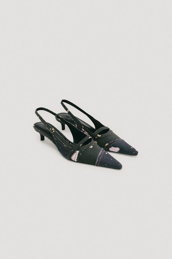 LIMITED EDITION DENIM SLINGBACK SHOES