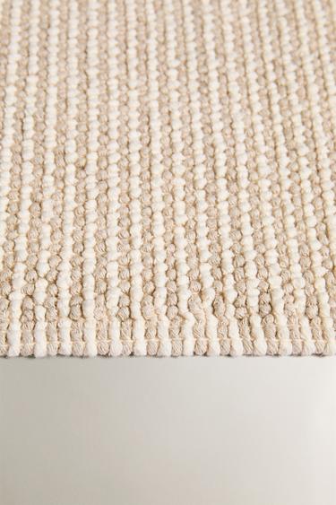 TAPIS DE BAIN COTON ET CHANVRE - Beige clair de Zara - Image 2