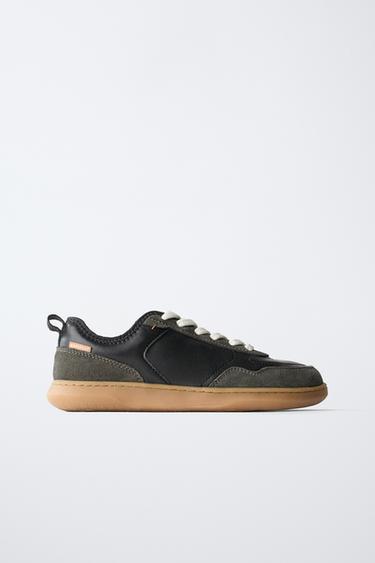 LEATHER BAREFOOT TRAINERS - Black by Zara