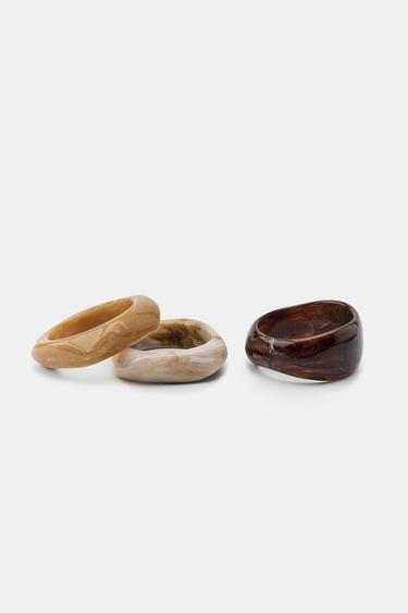 LOT DE 3 BRACELETS RIGIDES - Écru de Zara - Image 4