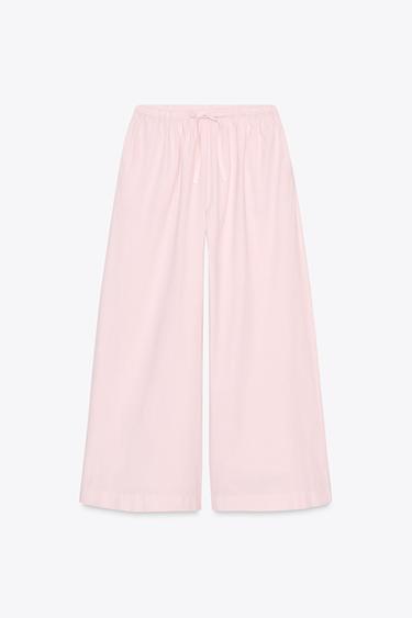 ZW COLLECTION WIDE-LEG TROUSERS - Pink by Zara - Image 4