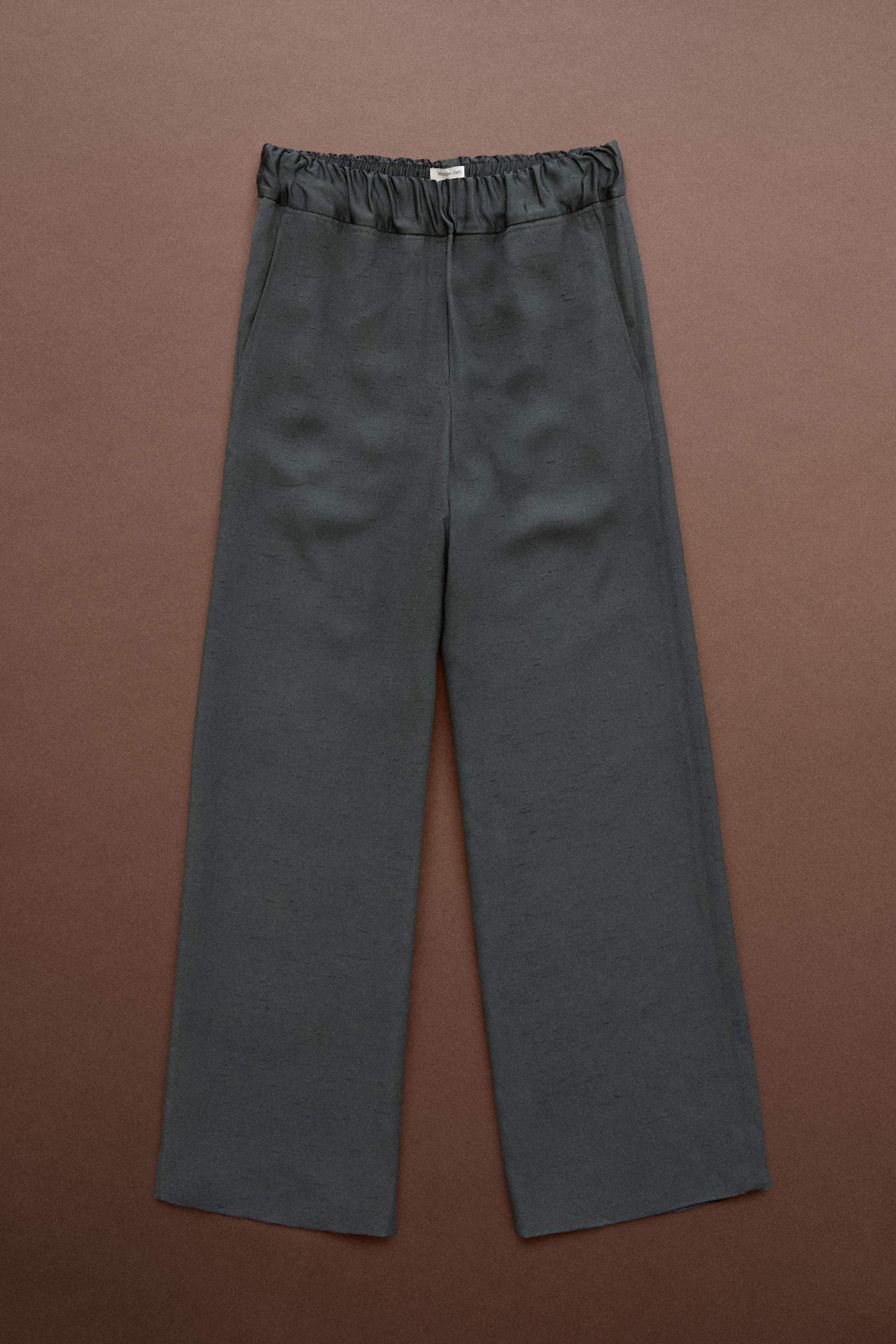Studio total look elasticated pants — Petrol blue