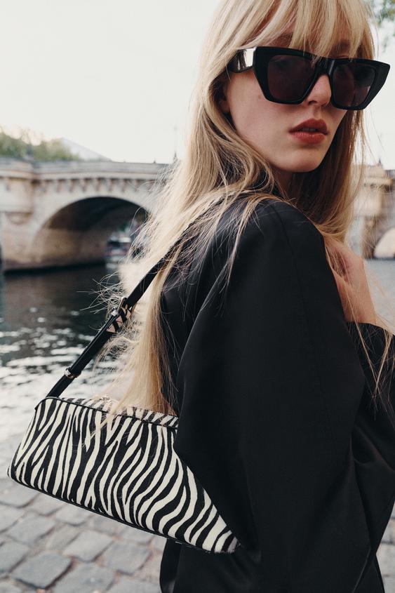 SAC PORTÉ ÉPAULE À IMPRIMÉ ANIMALIER - Zèbre de Zara - Image 0
