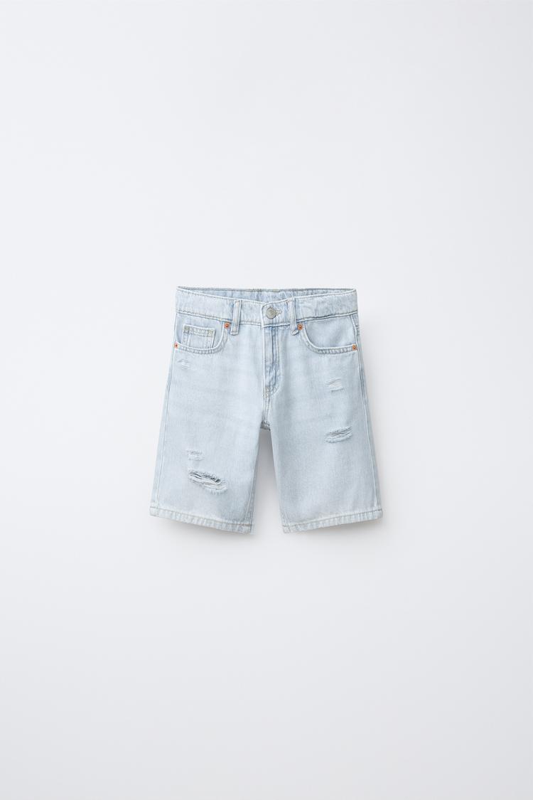 Bermuda denim straight rotos