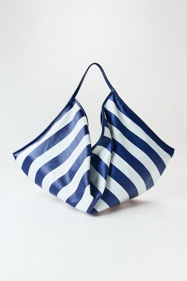 MAXI BOLSA ESTAMPADO - Azul de Zara