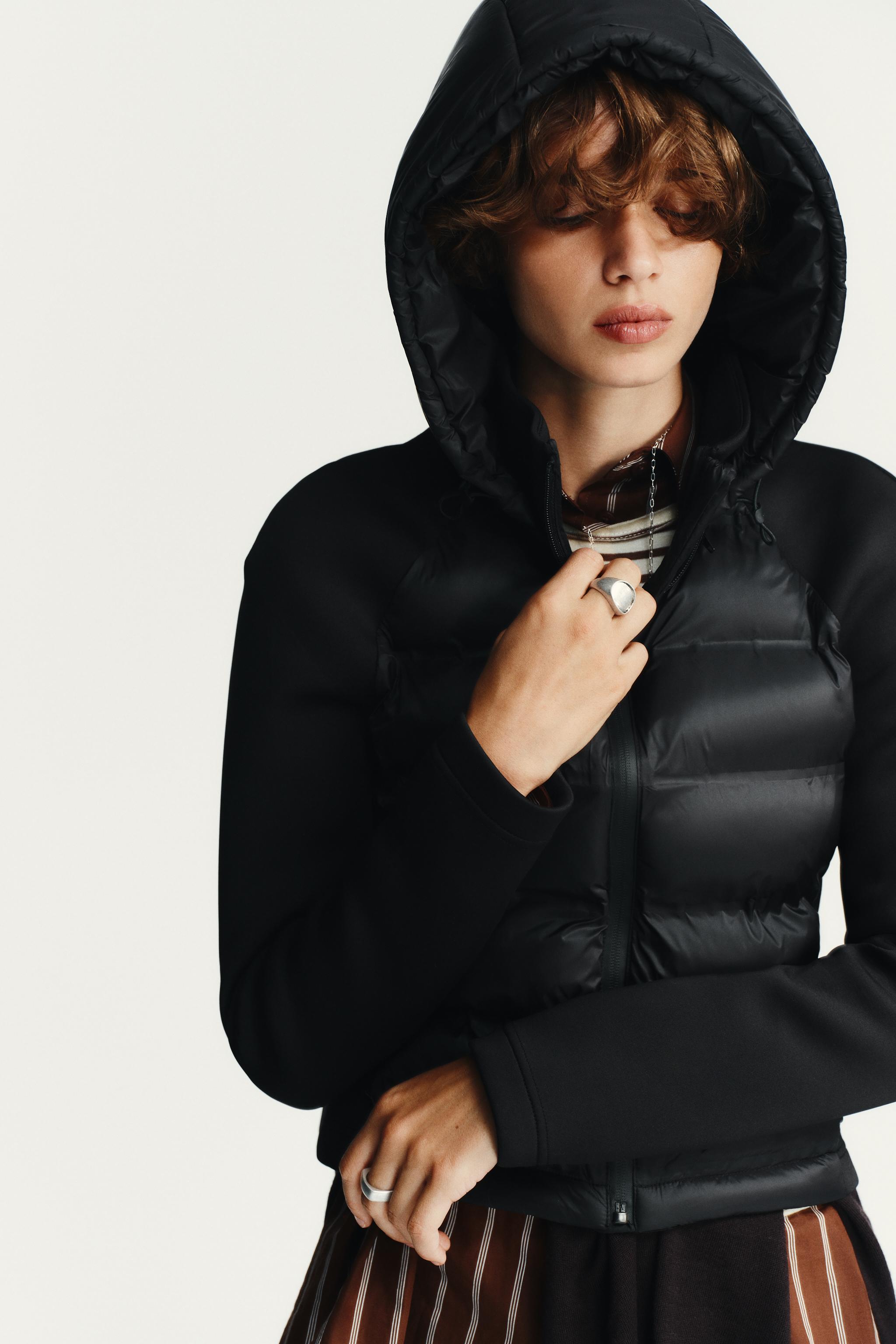 コンビキルティングジャケット - ブラック | ZARA Japan / 日本