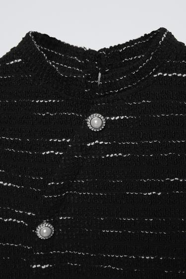 ROBE-SALOPETTE PERLÉE - Noir de Zara - Image 2