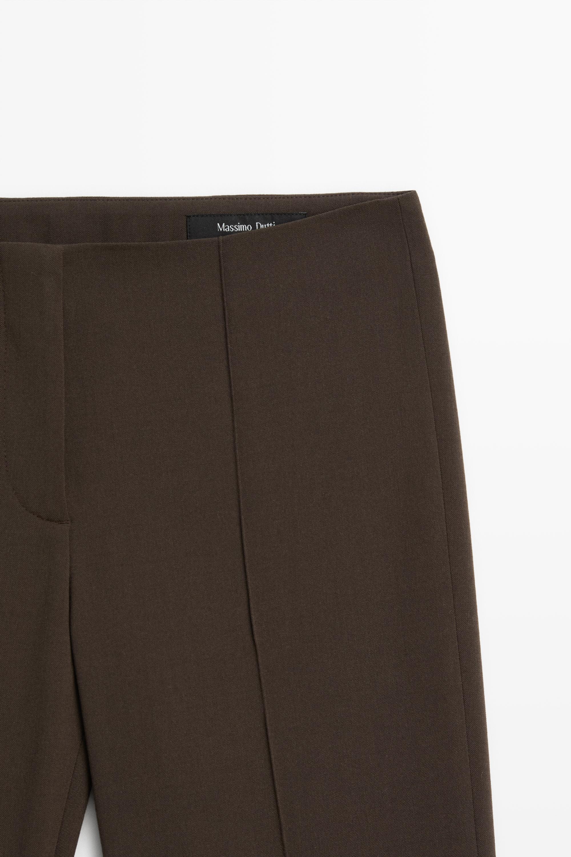 Pantalon kick flare en laine