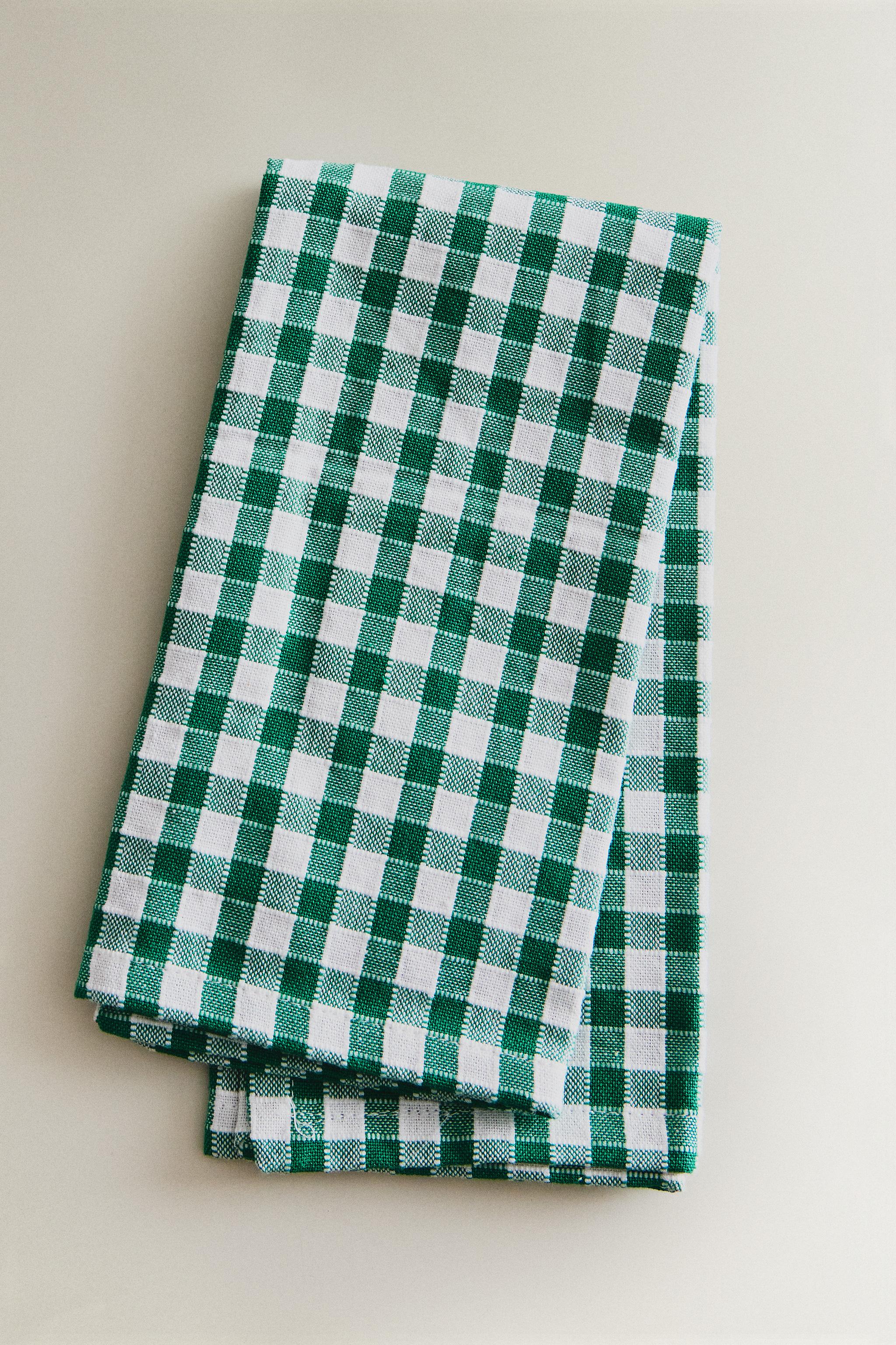 GINGHAM NAPKIN PACK (PACK OF 2) — Green