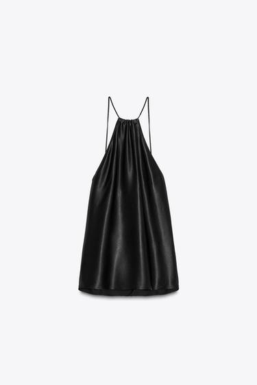 Zaras TOPP MED HALTERNECK ZW COLLECTION - Svart