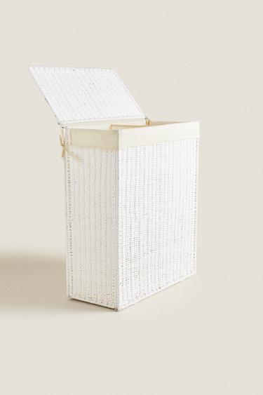 LAUNDRY BASKET WITH TWO COMPARTMENTS - White by Zara - Image 1