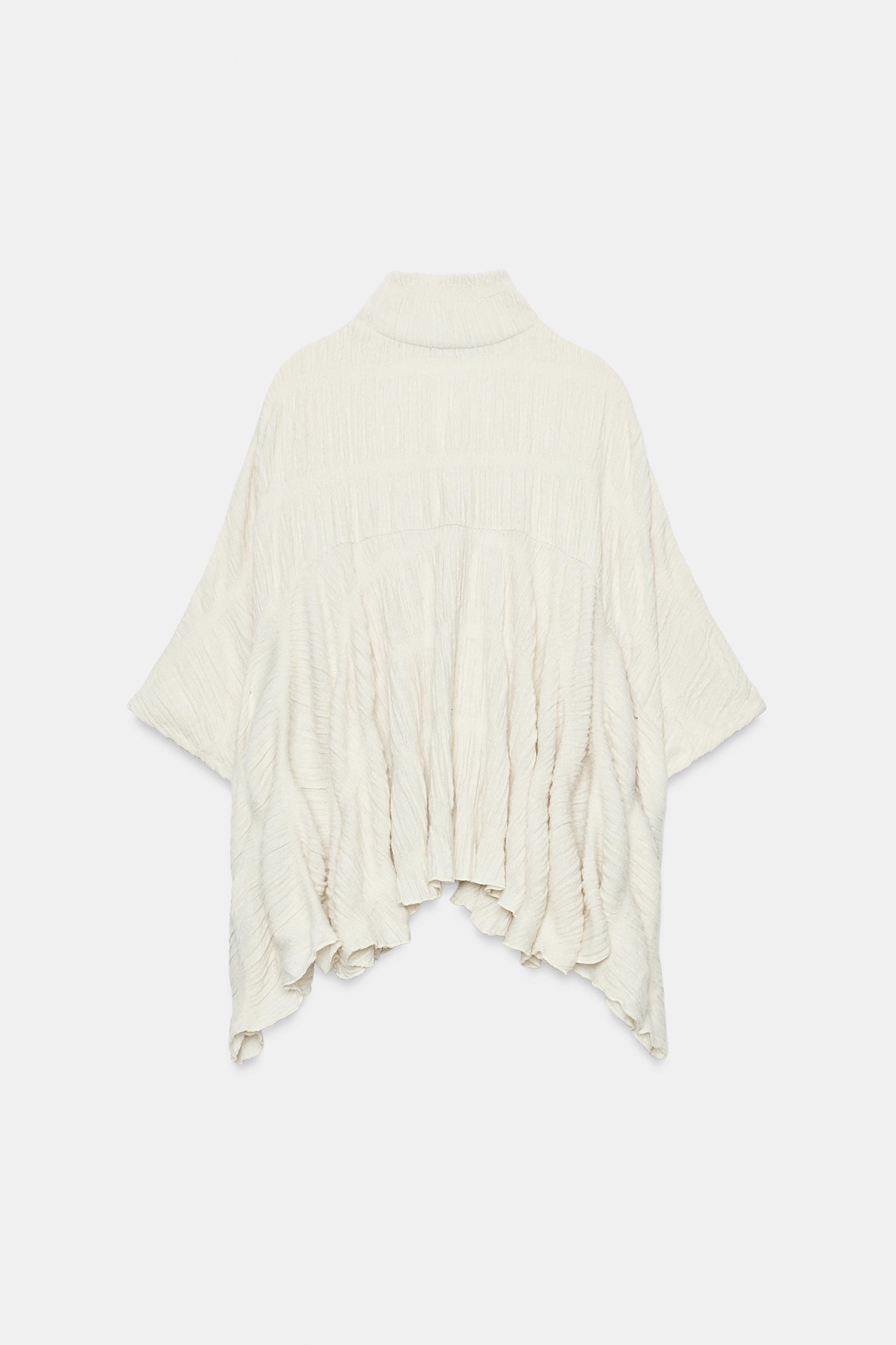 SOFT HIGH NECK CAPE TOP