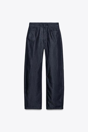 JEANS ZW COLLECTION BARREL HOCH SITZEND - Blau von Zara