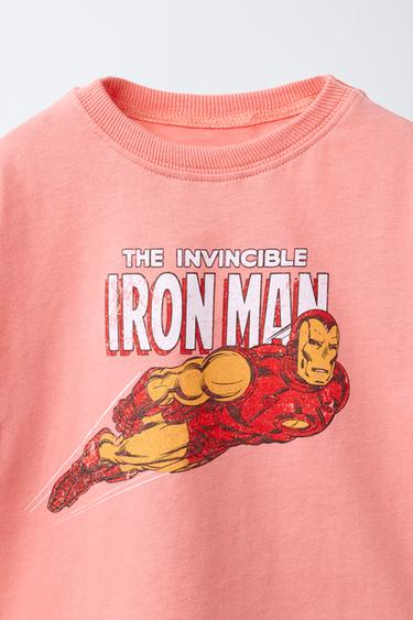 T-SHIRT THE AVENGERS IRON MAN © MARVEL - Rose délavé de Zara - Image 2