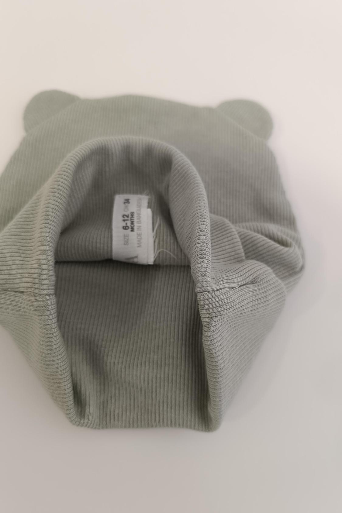 BABY/ RIBBED KNIT HAT WITH EARS - Image 3