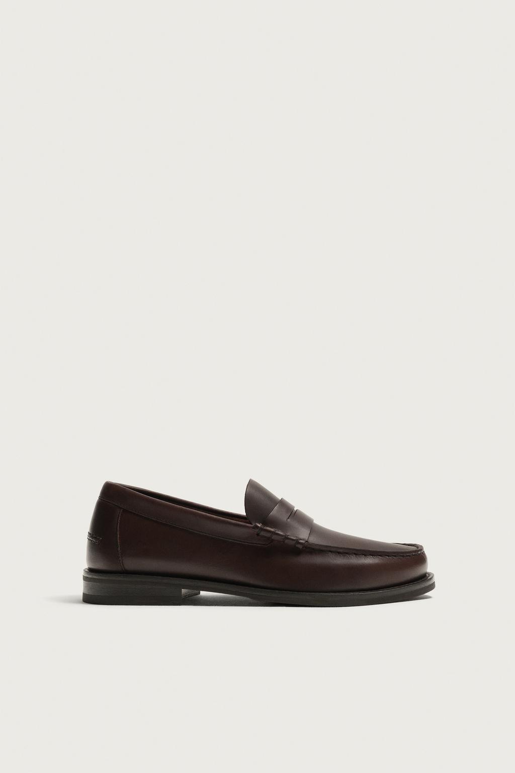 Leather Penny Loafers — Men's
