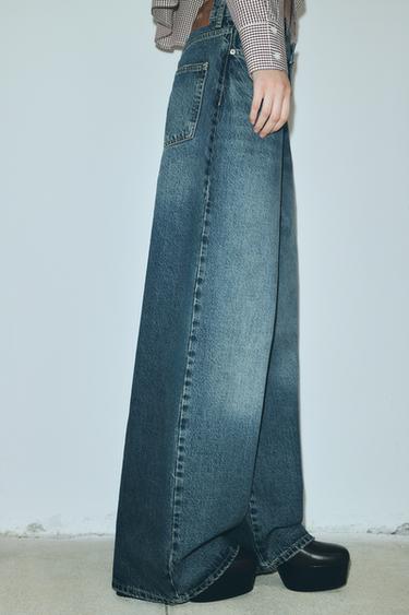 Z1975 WIDE LEG LOOSE HIGH-WAIST JEANS - Faded blue by Zara